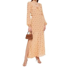 🌻Reformation Augusta Gathered floral print maxi dress medium
